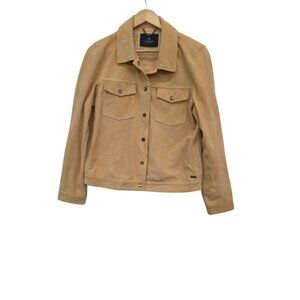 Scotch & Soda Lite Yellow Goat Suede Ladies Jacket Size Large